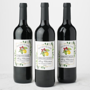 Limoncello Verdure Noël Bottle Étiquettes