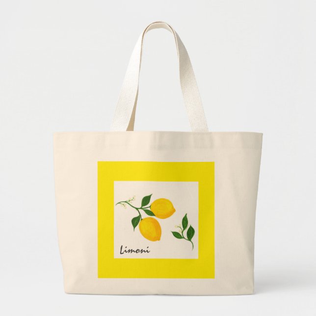 Limoni - Citrons et Sac fourre-tout Feuille (Devant)