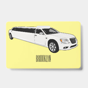 Limousine cartoon illustration badge