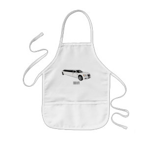 Limousine cartoon illustration kids apron