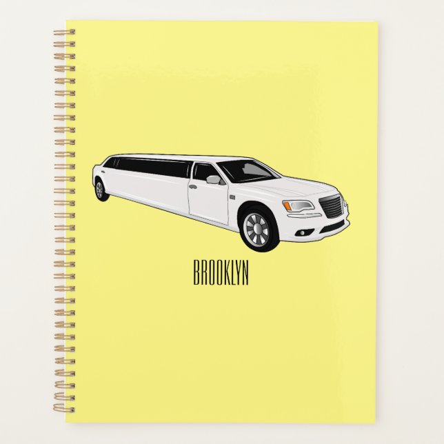 Limousine cartoon illustration planner (Front)