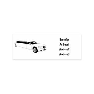 Limousine cartoon illustration rubber stamp