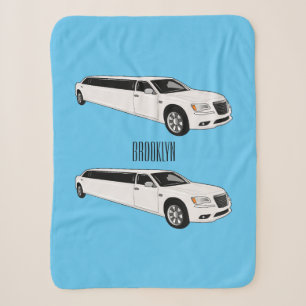 Limousine cartoon illustration sherpa blanket