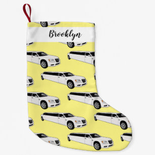 Limousine cartoon illustration small christmas stocking