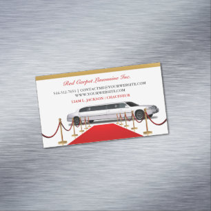 Limousine Driver Magnetic Business Card