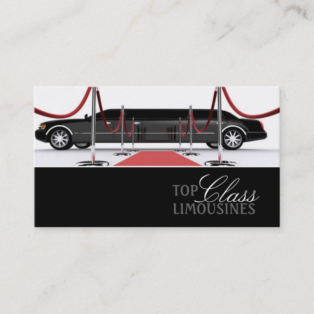 Limousines, Limo Services, Driver Business Card (Front)