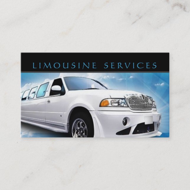 Limousines, Limo Services, Driver Carte de visite (Devant)