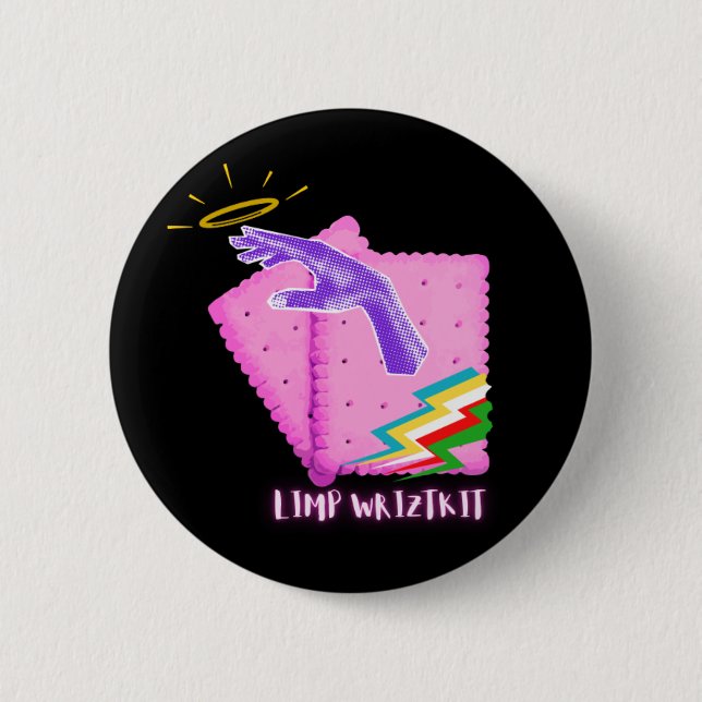 Limp Wrizket 2 Inch Round Button (Front)
