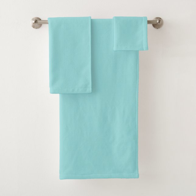 Limpet Shell Blue Green Spring Season Solid Colour Bath Towel Set (Insitu)
