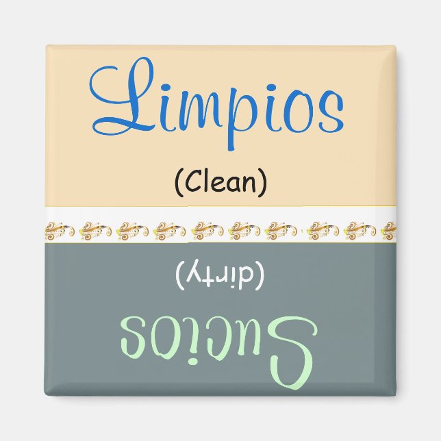 Limpios /Lave-vaisselle Sucios /Lavaplatos Magnet (Devant)