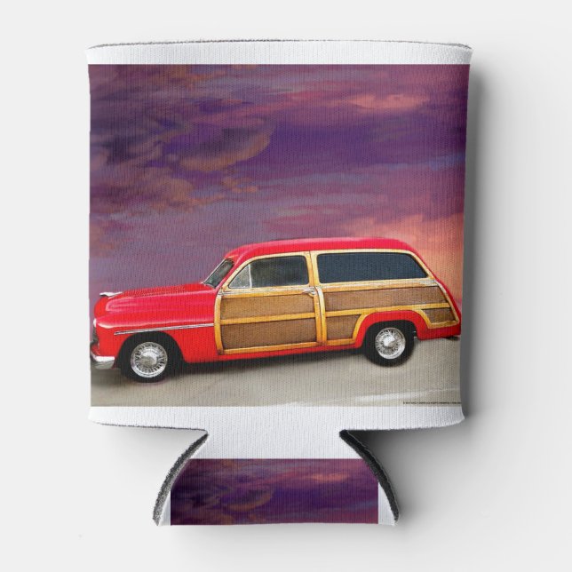 LIN55 Red Woody.tif Can Cooler (Front)