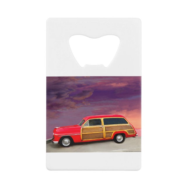 LIN55 Red Woody.tif Credit Card Bottle Opener (Front)