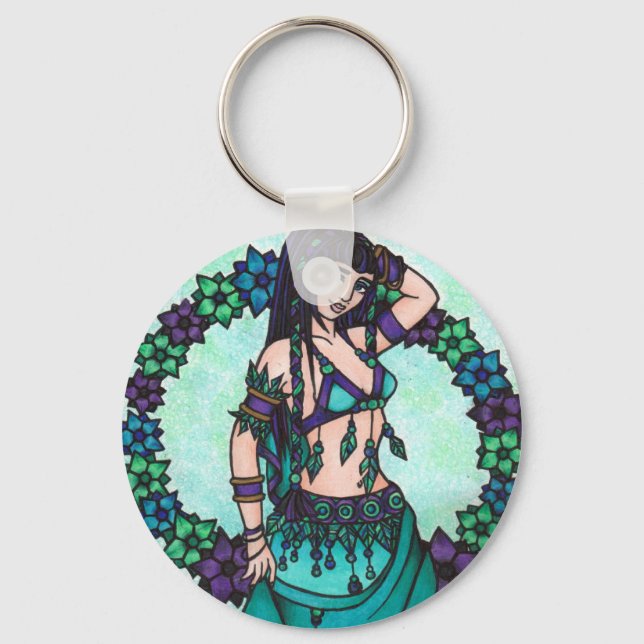 Lina Belly Dancer Keychain (Front)