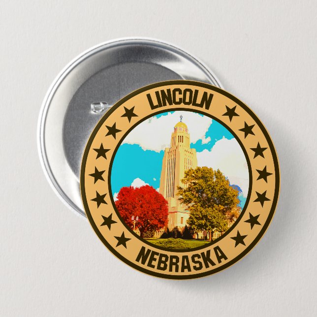 Lincoln                                            3 inch round button (Front & Back)