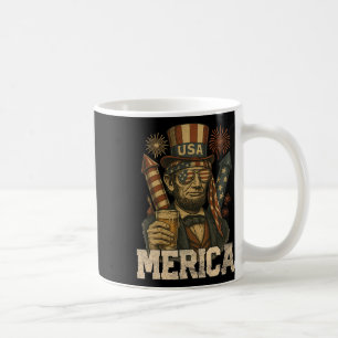 Lincoln 4th Of July Merica Abe Boys Men Women Amer Coffee Mug