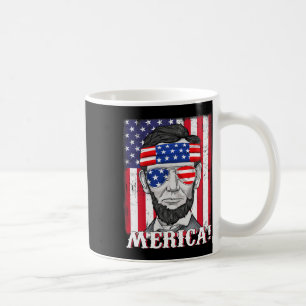 Lincoln 4th Of July Merica American Flag Boys Kids Coffee Mug