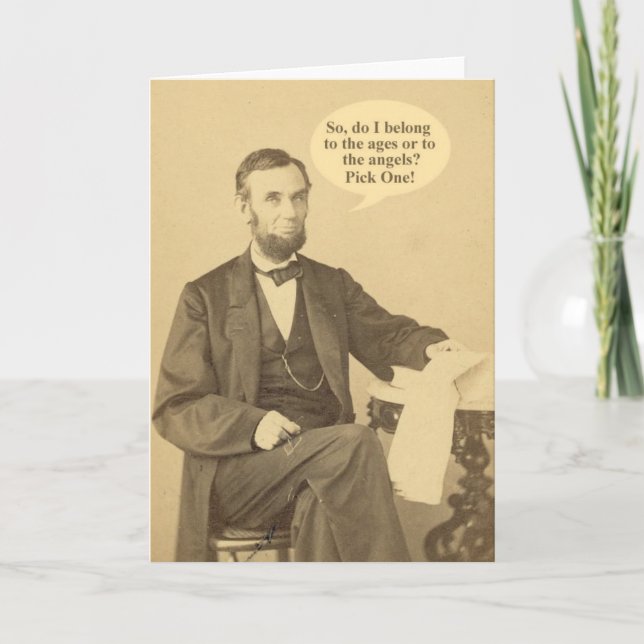 Lincoln Ages or Angels Historic Quote Card (Front)