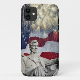Lincoln and Fireworks iPhone 11 Case