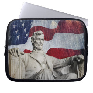 Lincoln and Fireworks Laptop Sleeve
