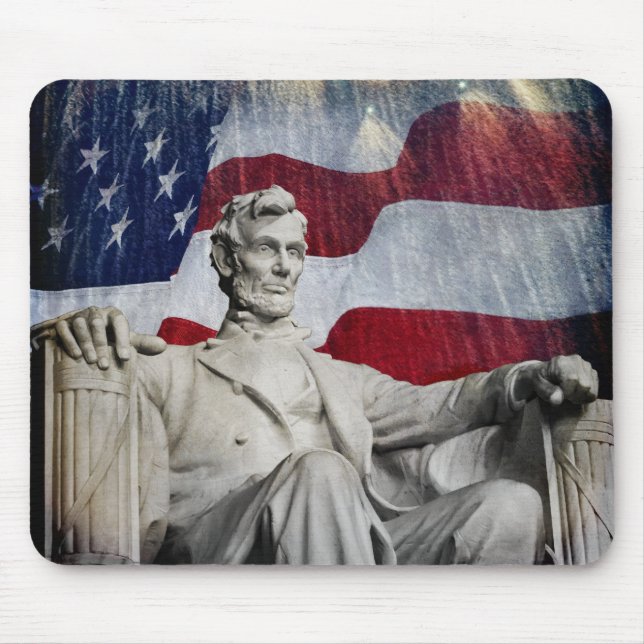 Lincoln and Fireworks Mouse Pad (Front)