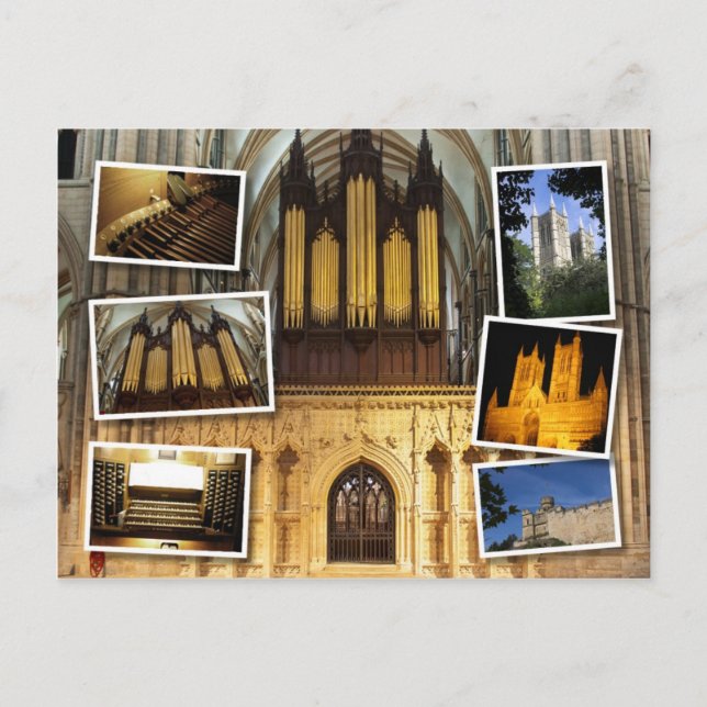 Lincoln Cathedral,  UK montage postcard (Front)