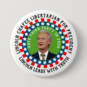 Lincoln Chafee for President 2020 3 Inch Round Button