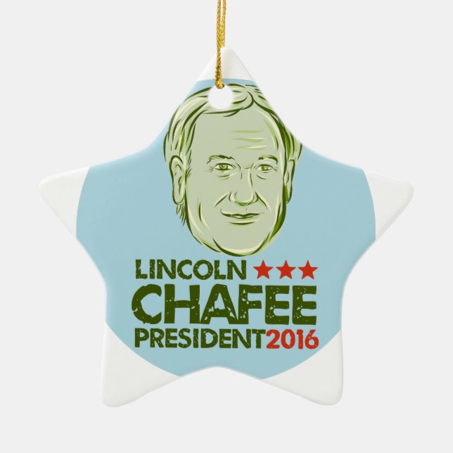 Lincoln Chafee President 2016 Ceramic Ornament (Front)