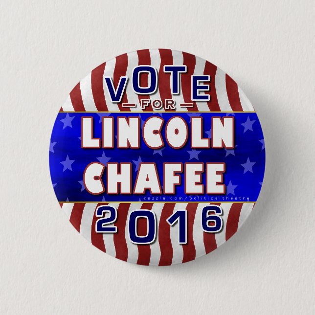 Lincoln Chafee President 2016 Election Democrat 2 Inch Round Button (Front)