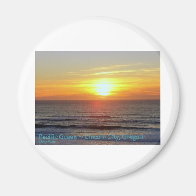 Lincoln City, Oregon - Sunset Magnet (Front)