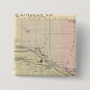 Lincoln County, Nebraska 2 Inch Square Button