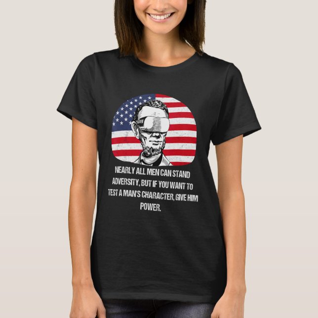 Lincoln Futuristic VR Fictional Quote T-Shirt (Front)