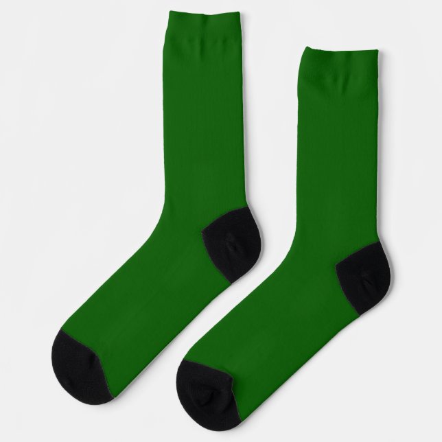 Lincoln Green Solid Plain Colour Socks (Left)