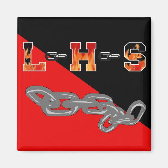 Lincoln High School Links Colours Magnet (Front)