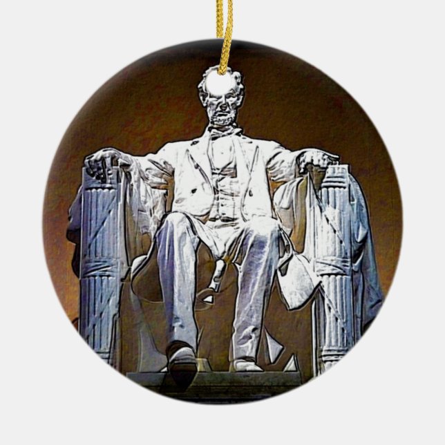 Lincoln II Ceramic Ornament (Front)