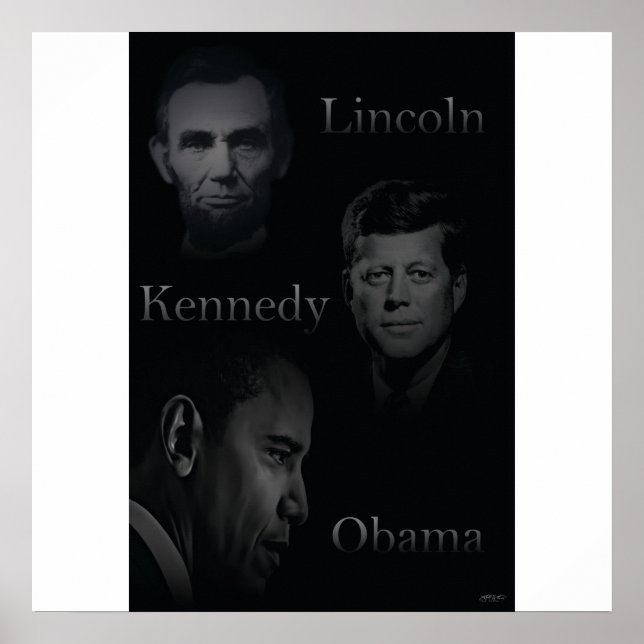 Lincoln, Kennedy, Obama Poster (Front)