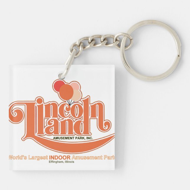 Lincoln Land Amusement Park, Effingham, Illinois Keychain (Back)