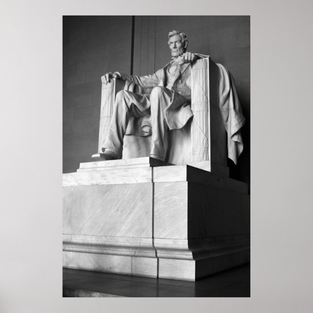 Lincoln Memorial B&W Poster (Front)