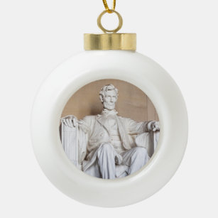 Lincoln Memorial Ceramic Ball Christmas Ornament