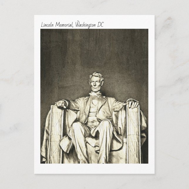 Lincoln Memorial, Washington DC Watercolour Postcard (Front)