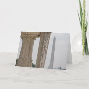 lincoln memorial washington monument card