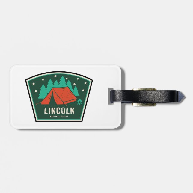 Lincoln National Forest Camping Luggage Tag (Back Horizontal)