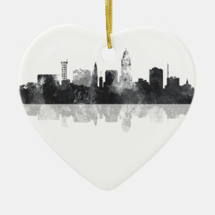 LINCOLN, NEBRASKA SKYLINE CERAMIC ORNAMENT