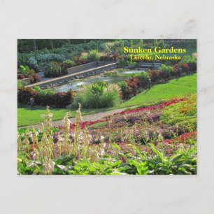 Lincoln, Nebraska Sunken Gardens #222N 0222 Postcard