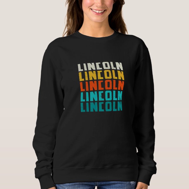 Lincoln Nebraska Vintage Ne Retro Collection Ameri Sweatshirt (Front)
