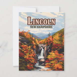 Lincoln New Hampshire Franconia Falls Autumn Card