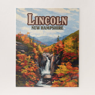 Lincoln New Hampshire Franconia Falls Autumn Jigsaw Puzzle