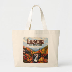 Lincoln New Hampshire Franconia Falls Autumn Large Tote Bag