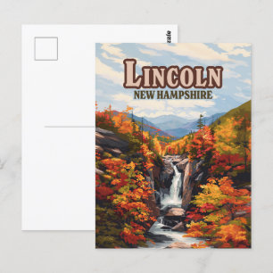 Lincoln New Hampshire Franconia Falls Autumn Postcard