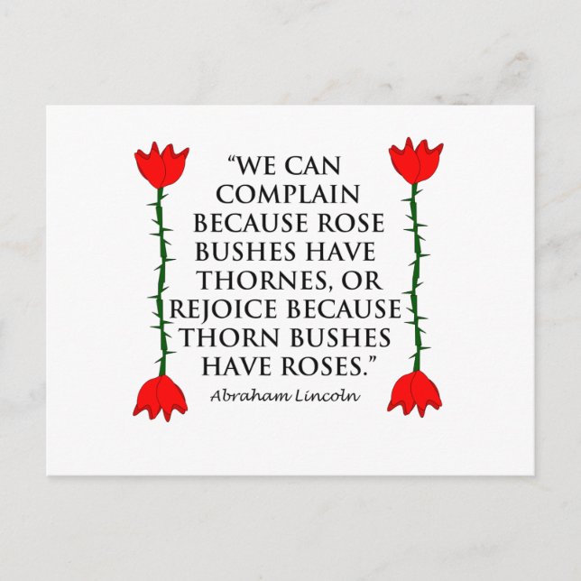 Lincoln: on Thornes and Roses (Two Roses). Postcard (Front)