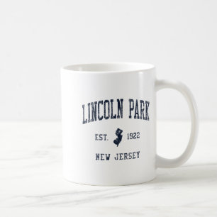 Lincoln Park Nj Jn1 Vintage Athletic Blue Design  Coffee Mug